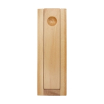Jeu de morpion en bois de pin avec rangement pour les pièces couleur naturel vue latérale
