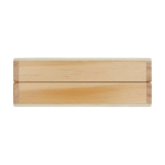 Set de 3 jeux en 1 en bois de pin avec fermeture à charnière couleur naturel deuxième vue latérale
