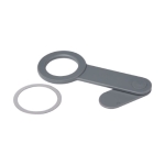 Support téléphone pour PC en plastique recyclé avec adhésif et aimant couleur gris vue détail 1
