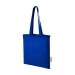 Sac en coton recyclé GRS avec longues poignées 140 g/m² couleur bleu roi