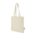 Sac en coton recyclé GRS avec longues poignées 140 g/m² couleur naturel