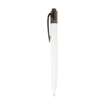 Stylo bicolore en plastique marin recyclé à encre noire couleur noir vue latérale