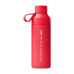 Bouteille thermos en acier et plastique recycle 500ml Ocean Bottle vue impression avec logo 2