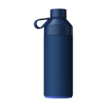 Bouteille thermos en acier et plastique recyclé Ocean Bottle 1L couleur bleu marine deuxième vue arrière