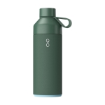 Bouteille thermos en acier et plastique recyclé Ocean Bottle 1L couleur vert foncé