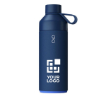Bouteille thermos en acier et plastique recyclé Ocean Bottle 1L avec zone d'impression