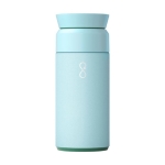 Thermos en acier inoxydable et plastique recyclé Ocean Bottle 350ml couleur bleu pastel