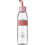 Bouteille plastique stop-gouttes Mepal, poignée de transport 500 ml couleur rose vue avec impression sérigraphique