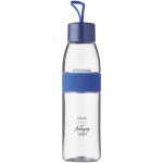 Bouteille plastique stop-gouttes Mepal, poignée de transport 500 ml couleur bleu pastel vue avec impression sérigraphique