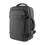 Sac à dos publicitaire en polyester imperméable avec double anse couleur noir première vue