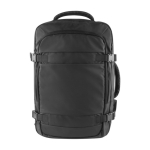 Sac à dos publicitaire en polyester imperméable avec double anse couleur noir troisième vue