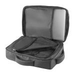 Sac à dos publicitaire en polyester imperméable avec double anse couleur noir quatrième vue