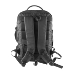 Sac à dos de voyage en polyester avec plusieurs compartiments couleur noir vue détail 4