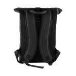 Sac à dos pour PC roll-top avec fermeture éclair réfléchissante couleur noir troisième vue