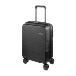 Valise trolley rigide 32L avec roues pivotantes et cadenas intégré couleur noir première vue