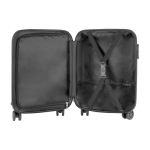 Valise trolley rigide 32L avec roues pivotantes et cadenas intégré couleur noir troisième vue