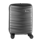 Valise trolley rigide 33L avec roues pivotantes et cadenas intégré couleur gris deuxième vue