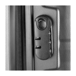 Valise trolley rigide 33L avec roues pivotantes et cadenas intégré couleur gris quatrième vue
