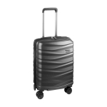 Valise trolley rigide 33L avec roues pivotantes et cadenas intégré couleur gris vue détaillée