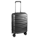 Valise trolley rigide 33L avec roues pivotantes et cadenas intégré couleur gris avec zone d'impression