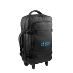 Valise trolley avec compartiment pour ordinateur résistante à l'eau couleur noir avec zone d'impression