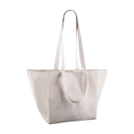 Sac personnalisé en toile canvas naturelle avec anses doubles 220 g/m² couleur naturel deuxième vue