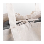 Sac personnalisé en toile canvas naturelle avec anses doubles 220 g/m² couleur naturel troisième vue