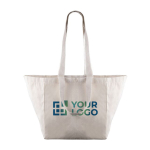 Sac personnalisé en toile canvas naturelle avec anses doubles 220 g/m² couleur naturel avec zone d'impression