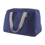 Sac de voyage en coton canvas recyclé avec anses ergonomiques 280 g/m² couleur bleu première vue
