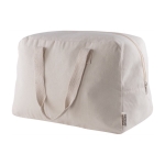 Sac de voyage en coton canvas recyclé avec anses assorties 280 g/m² couleur naturel deuxième vue