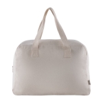 Sac de voyage en coton canvas recyclé avec anses assorties 280 g/m² couleur naturel troisième vue