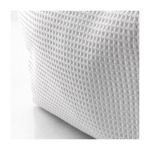 Trousse de toilette en coton gaufré zippée à tirette dorée 240 g/m² couleur blanc troisième vue