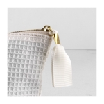 Trousse de toilette en coton zippée à tirette dorée 240 g/m² couleur blanc sixième vue