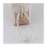 Trousse de toilette en coton Fairtrade à base en jute et anse 220 g/m² couleur naturel sixième vue