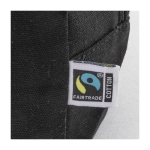 Trousse de toilette en coton Fairtrade noir à anse latérale 220 g/m² couleur noir sixième vue