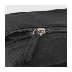 Trousse de toilette en coton Fairtrade noir à anse latérale 220 g/m² couleur noir vue détaillée