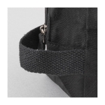 Trousse de toilette en coton Fairtrade noir à anse latérale 220 g/m² couleur noir vue détail 2