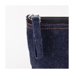 Trousse de toilette en coton recyclé, aspect denim 240 g/m² couleur bleu jean sixième vue