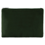 Trousse en velours à détails dorés sur la fermeture éclair et tirette