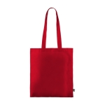 Sac en coton Fairtrade à anses longues, plusieurs coloris 180g/m² couleur rouge troisième vue
