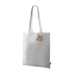 Sac en coton Fairtrade à anses longues, plusieurs coloris 180g/m² couleur blanc quatrième vue
