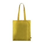 Sac en coton Fairtrade à anses longues, plusieurs coloris 180g/m² couleur jaune quatrième vue