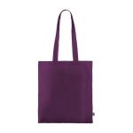 Sac en coton Fairtrade à anses longues, plusieurs coloris 180g/m² couleur mauve troisième vue