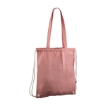Sac ficelle et à dos 2-en-1 en coton Fairtrade 140g/m² couleur rouge deuxième vue