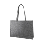 Sac en feutre certifié RPET à anses longues 180 g/m² couleur gris foncé