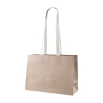Sac cadeau en papier kraft à anses longues en coton 150g/m² couleur beige première vue