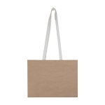 Sac cadeau en papier kraft à anses longues en coton 150g/m² couleur beige deuxième vue