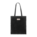 Sac d'entreprise en velours à anses longues assorties 280g/m² couleur noir vue détaillée