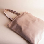 Sac d'entreprise en velours à anses longues assorties 280g/m² couleur naturel troisième vue