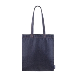 Sac en denim et coton recyclé à anses longues 250g/m² couleur bleu jean première vue